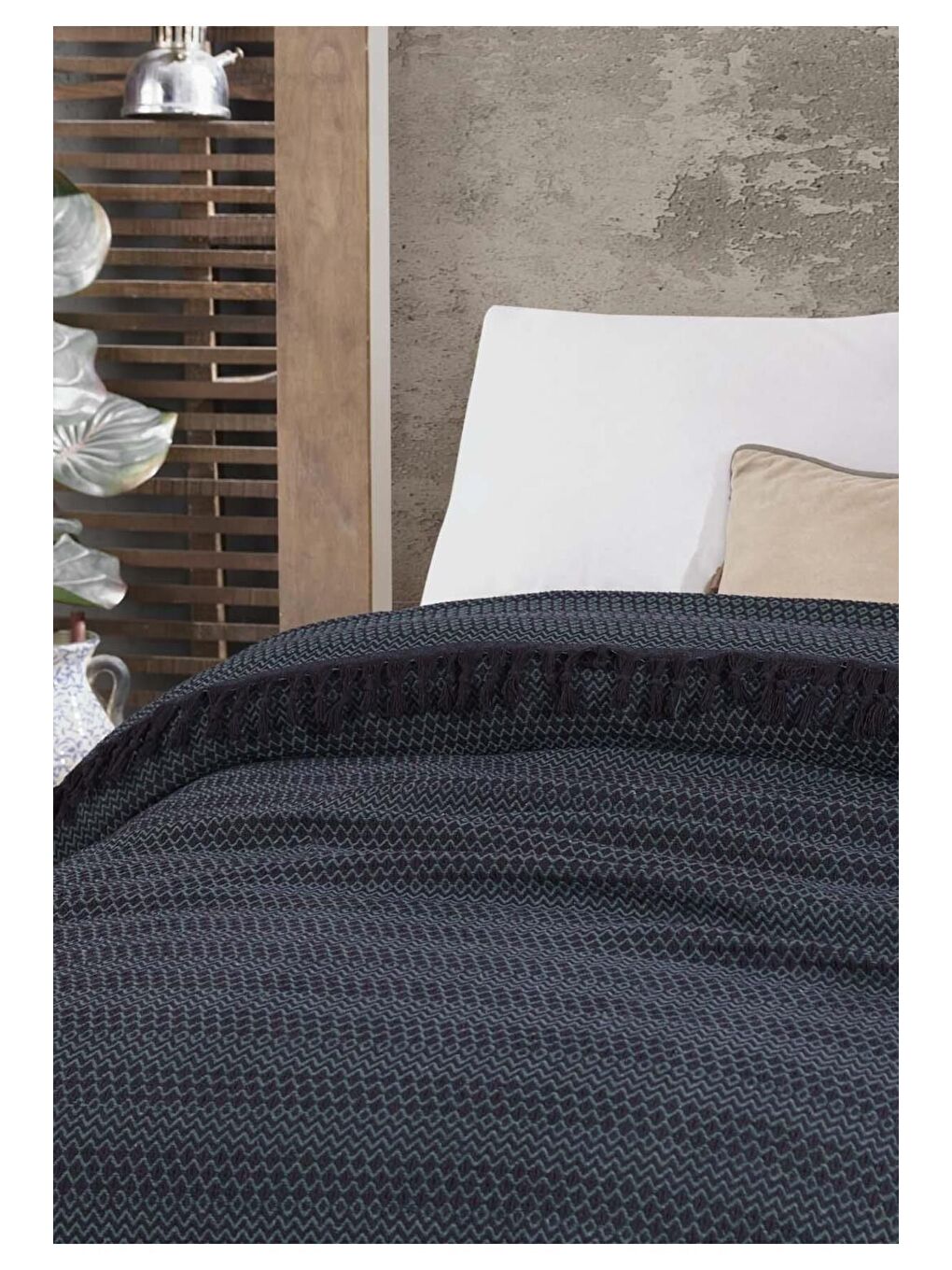 İndigo Çift Kişilik Peştamal Pike-2