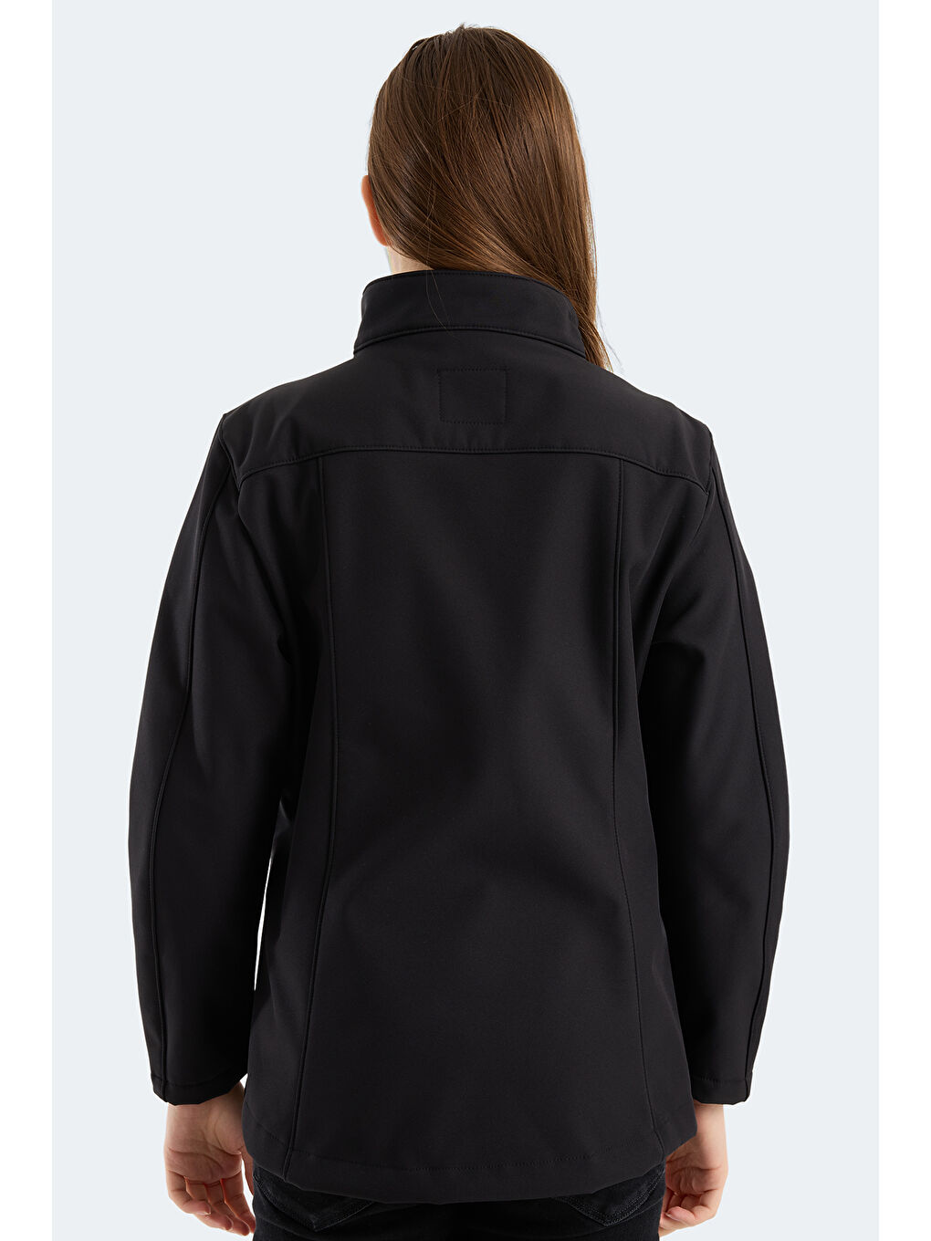 HIP STYLE Kadın Dik Yaka Fermuarlı Siyah Mont & Kaban-2