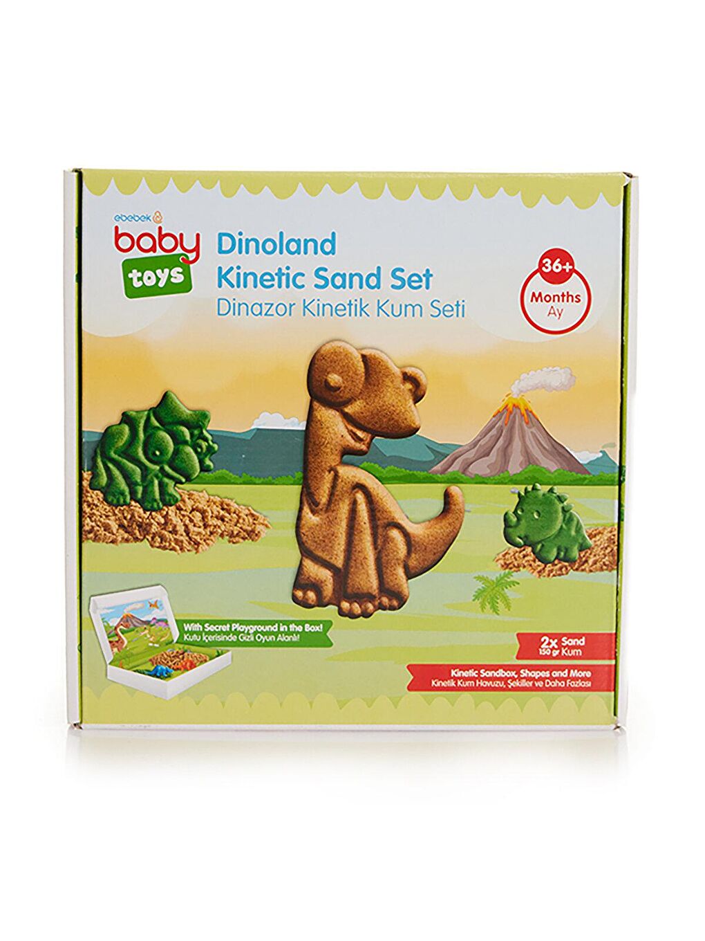 Baby Toys Karışık Kinetik Kum Seti Dinozor 300 gr