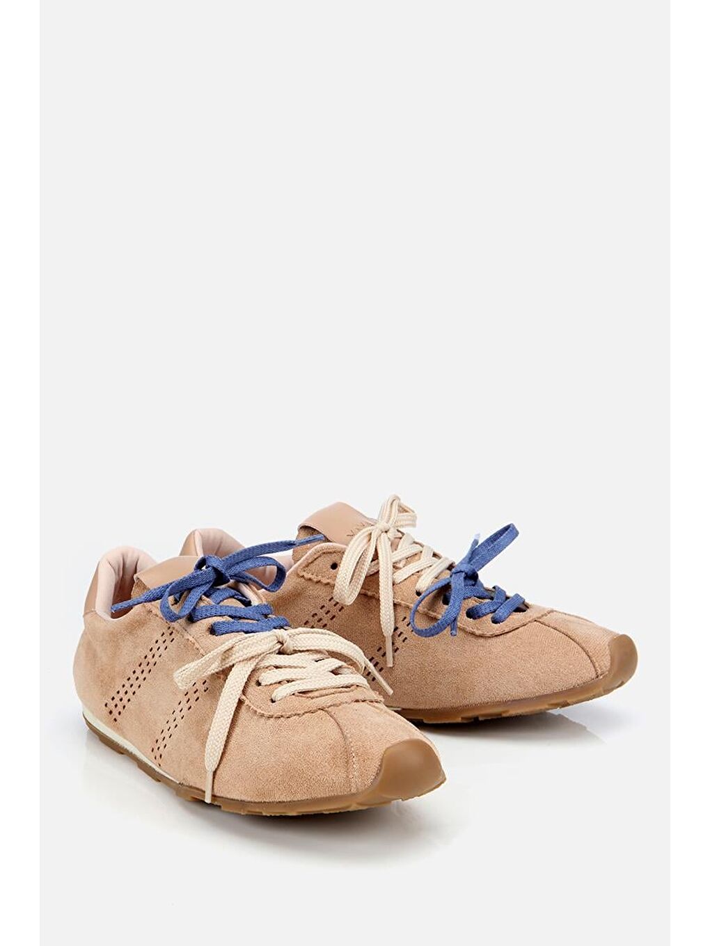 Kadın Süet Bej Spor Ayakkabı-1