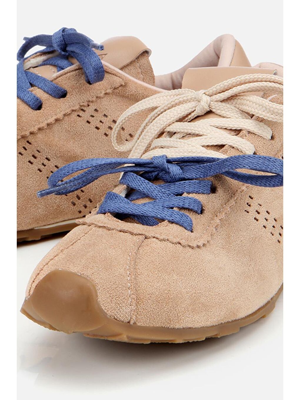 Kadın Süet Bej Spor Ayakkabı-2