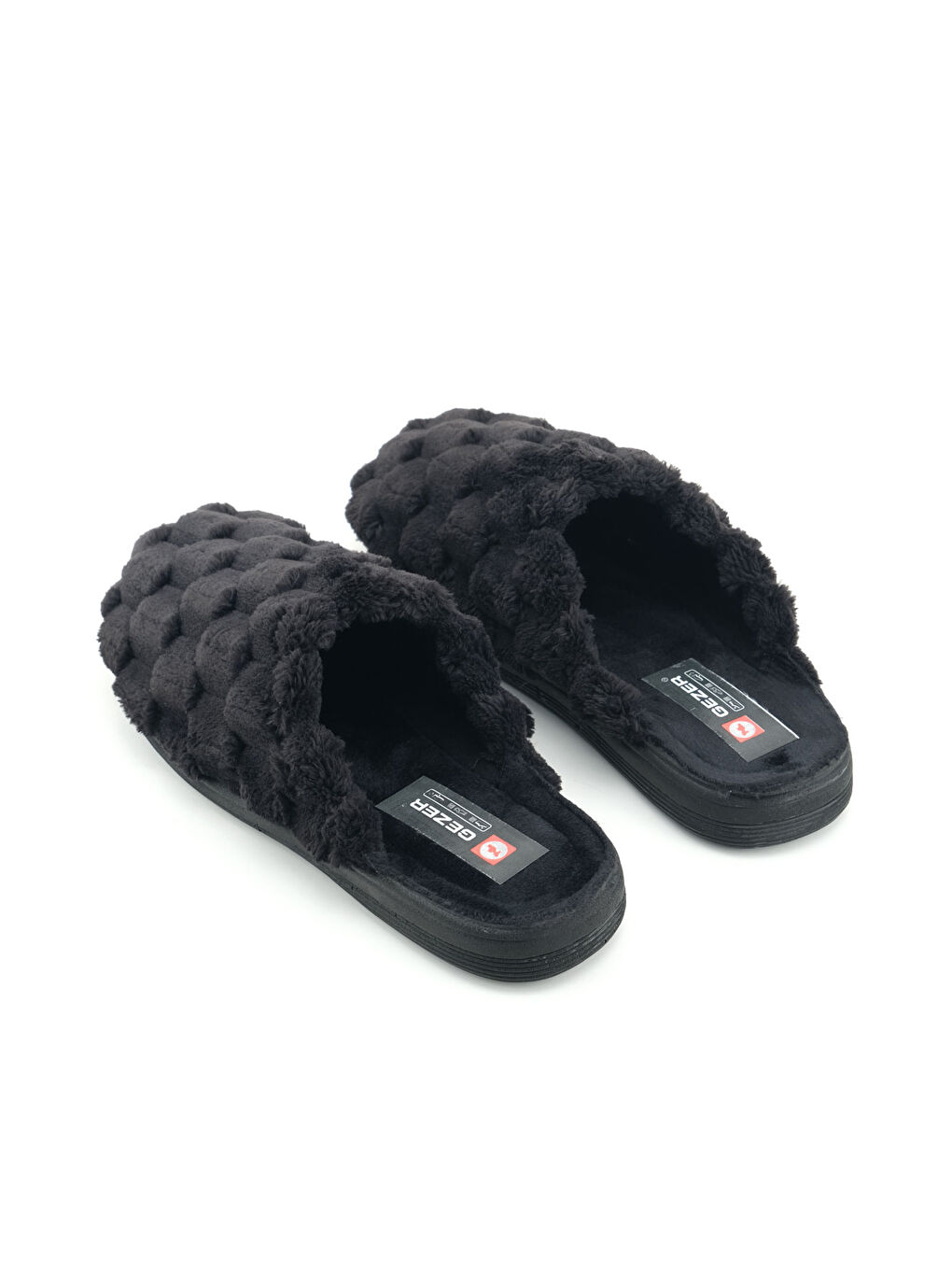 Siyah Kadın Kışlık Rahat Taban Ev Bahçe Terlik-3