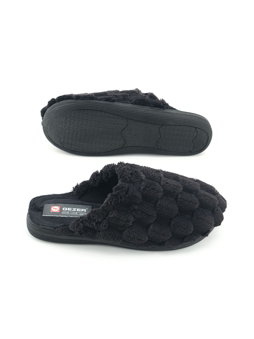 Siyah Kadın Kışlık Rahat Taban Ev Bahçe Terlik-4