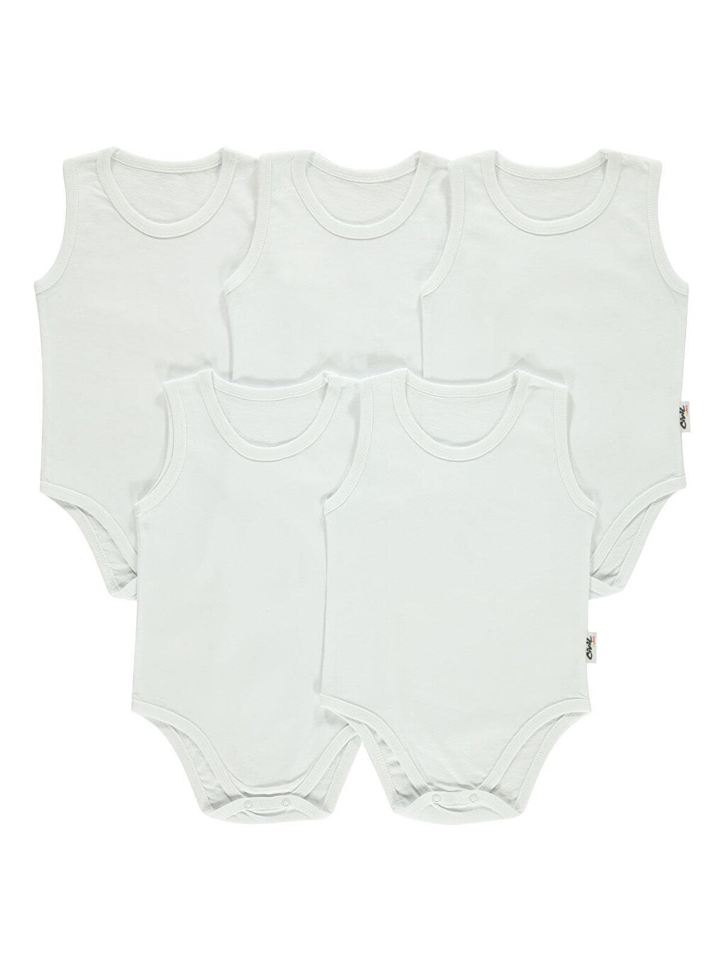 Baby Bebek 5'li Çıtçıtlı Badi 3-9 Ay Ekru