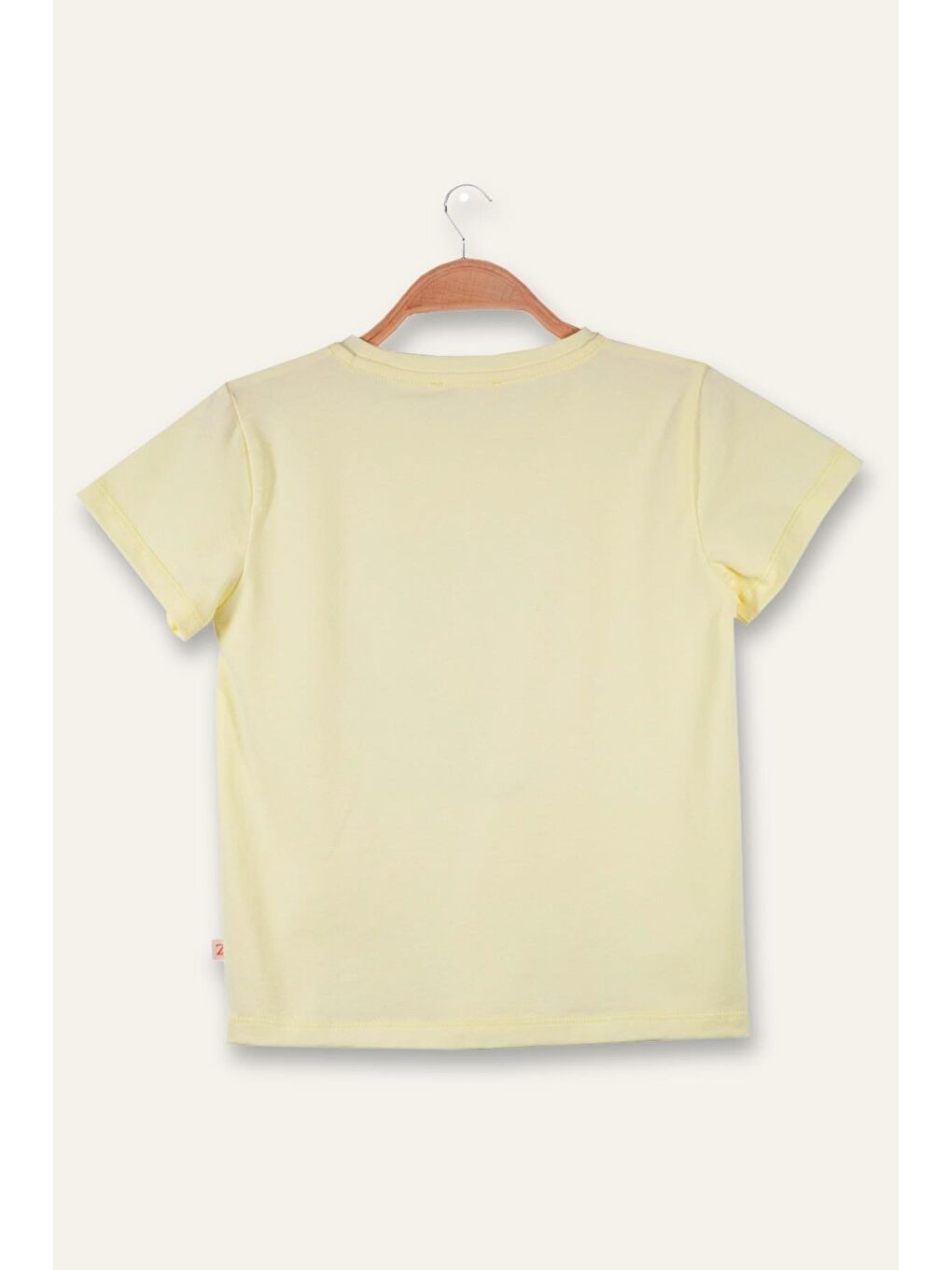 Kız Çocuk Hawaı Baskılı T-Shirt - Sarı-1