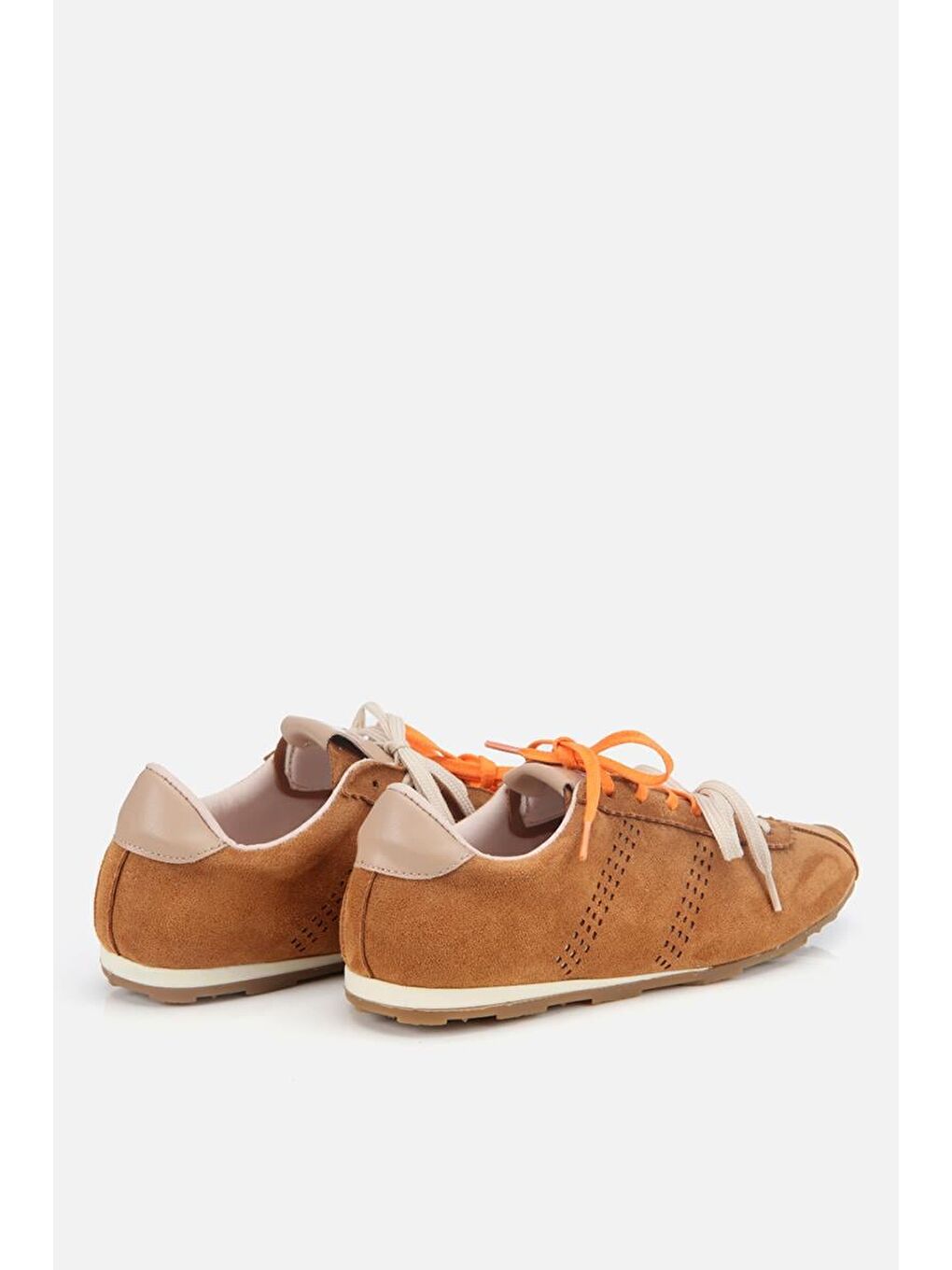 Kahverengi Kadın Süet Taba Spor Ayakkabı-4