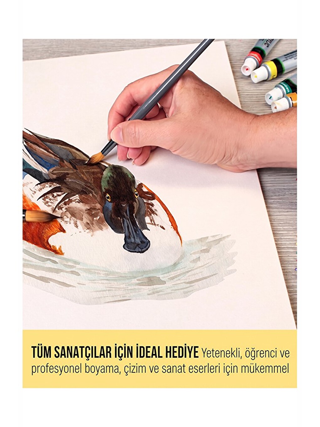Sulu Boya Kağıdı 50x70cm 6 Adet Grenli Dokulu Krem Renkli Suluboya Kağıdı Profesyonel Dayanıklı Ve Ö-2