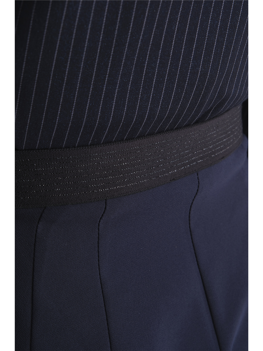 Beli Lastikli Pantolon Lacivert-4