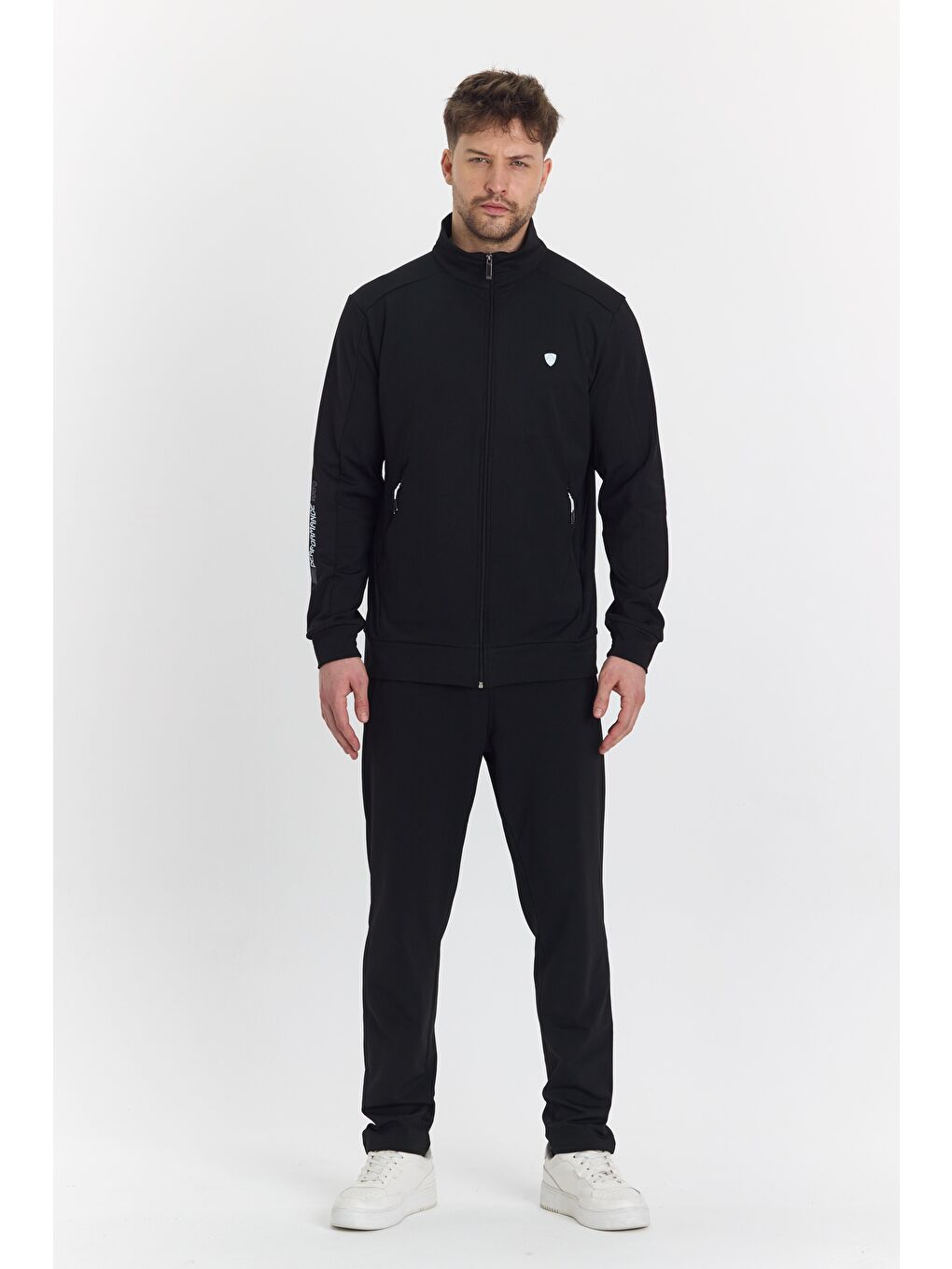 Şardonlu Dalgıç Erkek Eşofman Takımı Siyah 5726-S