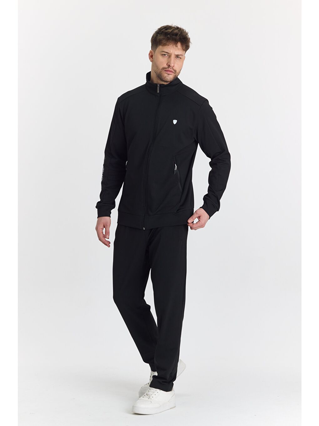 Şardonlu Dalgıç Erkek Eşofman Takımı Siyah 5726-S-2