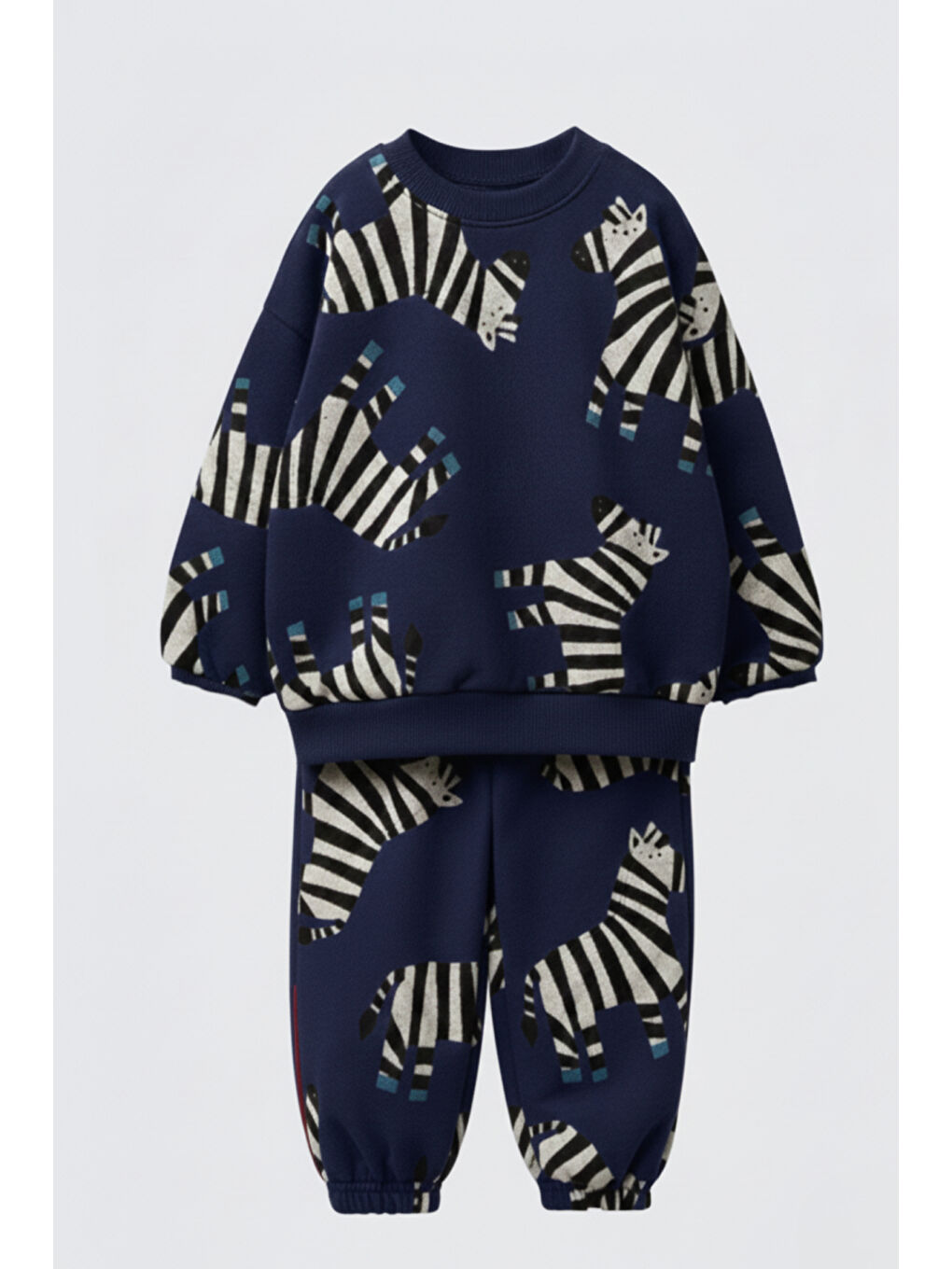 Lacivert Erkek Çocuk Zebra Figürlü Eşofman Takımı 2-8 Yaş 12324