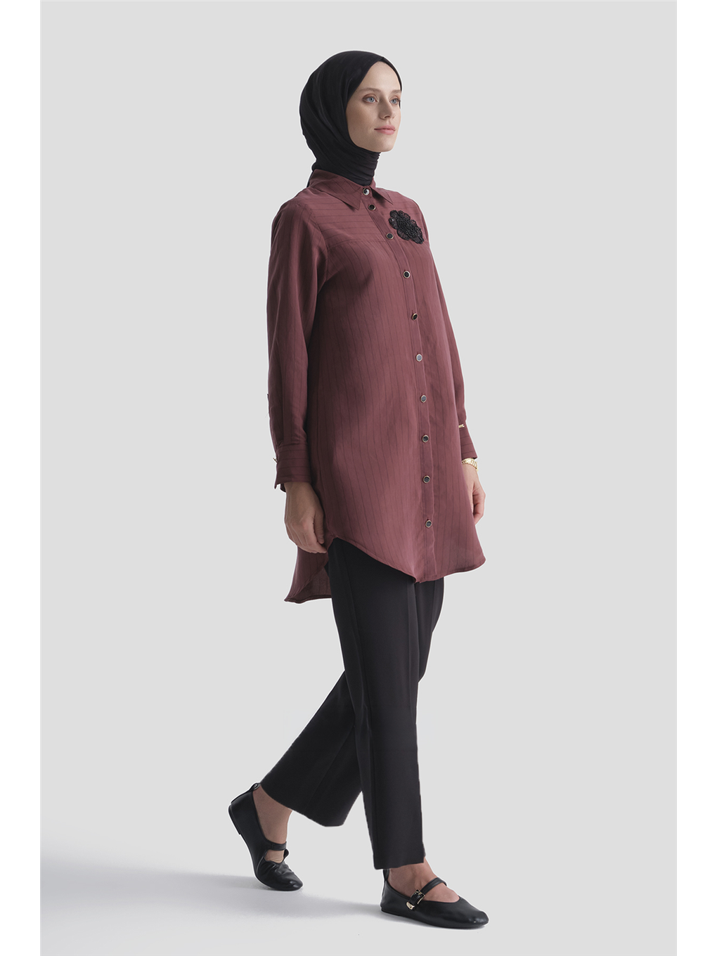 Beli Lastikli Pantolon Siyah-1