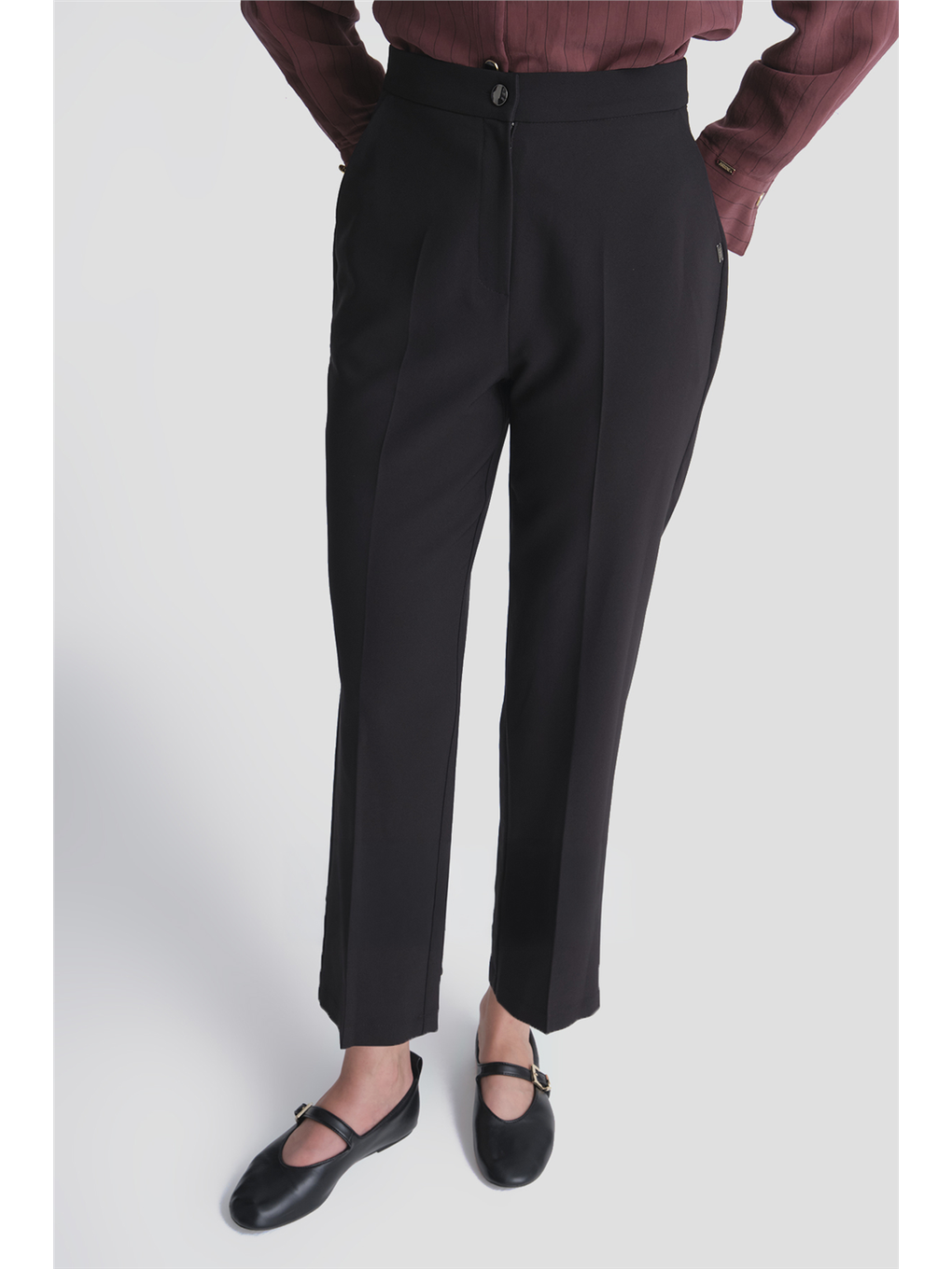 Beli Lastikli Pantolon Siyah-2