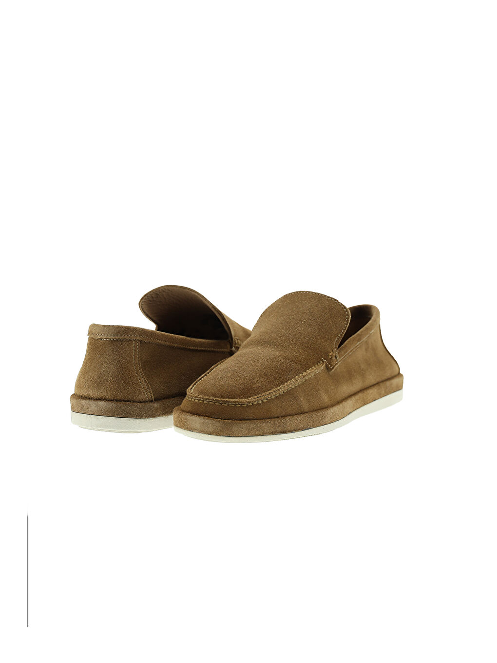 Kahverengi Süet Casual Loafer Deri Ayakkabı-1