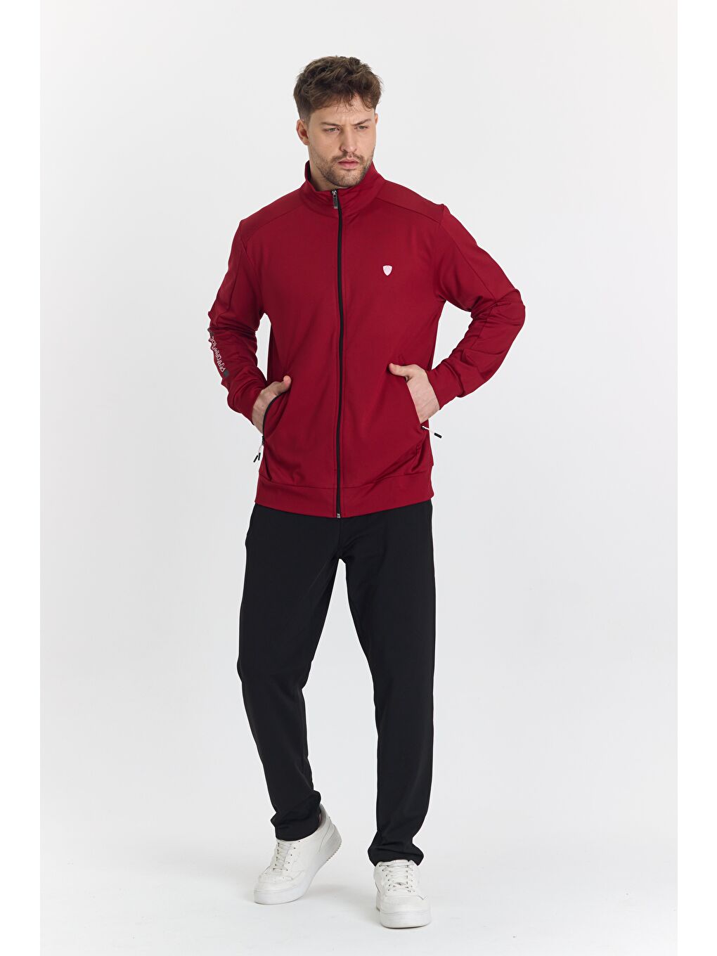 Şardonlu Dalgıç Erkek Eşofman Takımı Bordo 5726-B-2