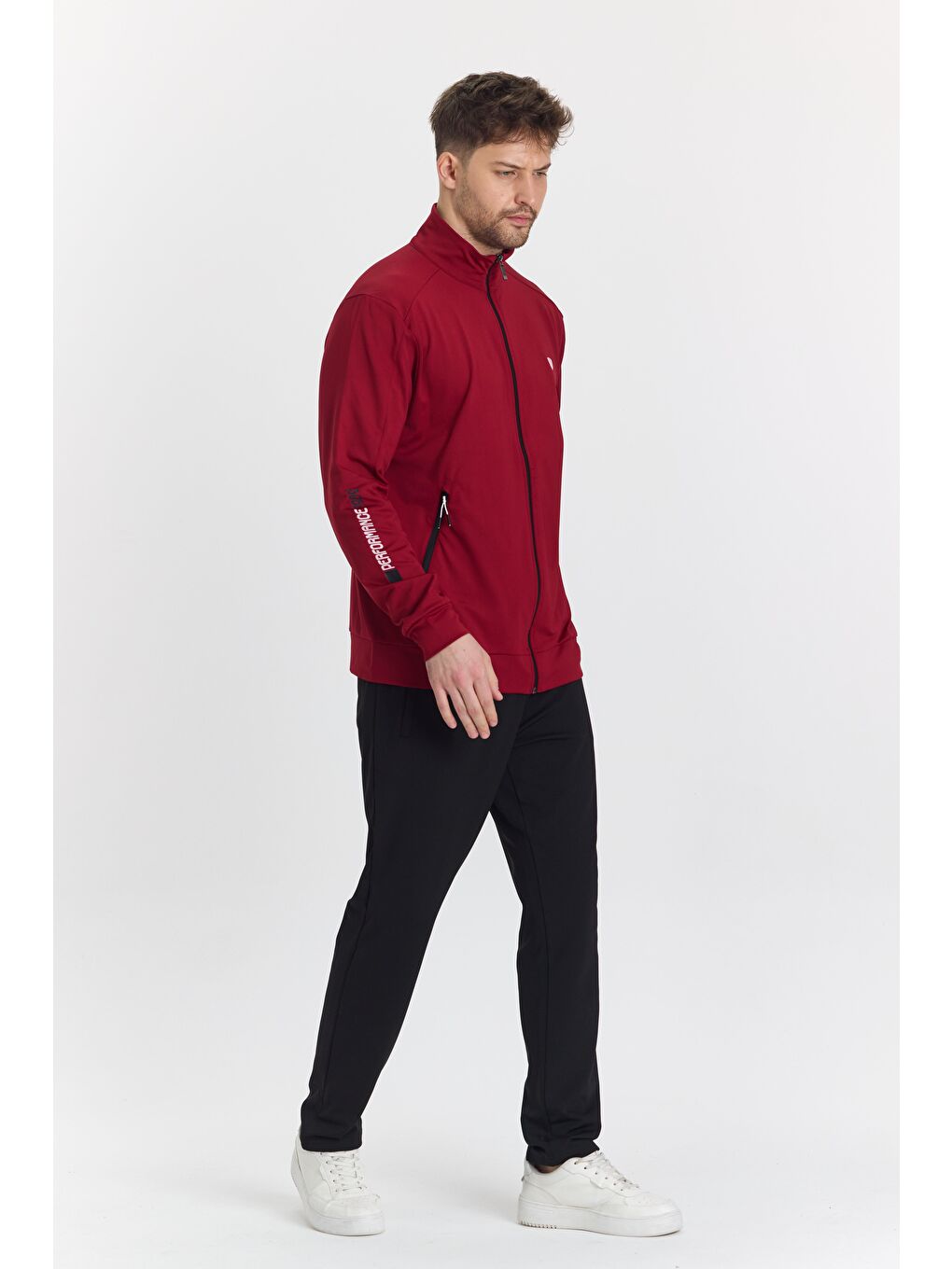 Şardonlu Dalgıç Erkek Eşofman Takımı Bordo 5726-B-3