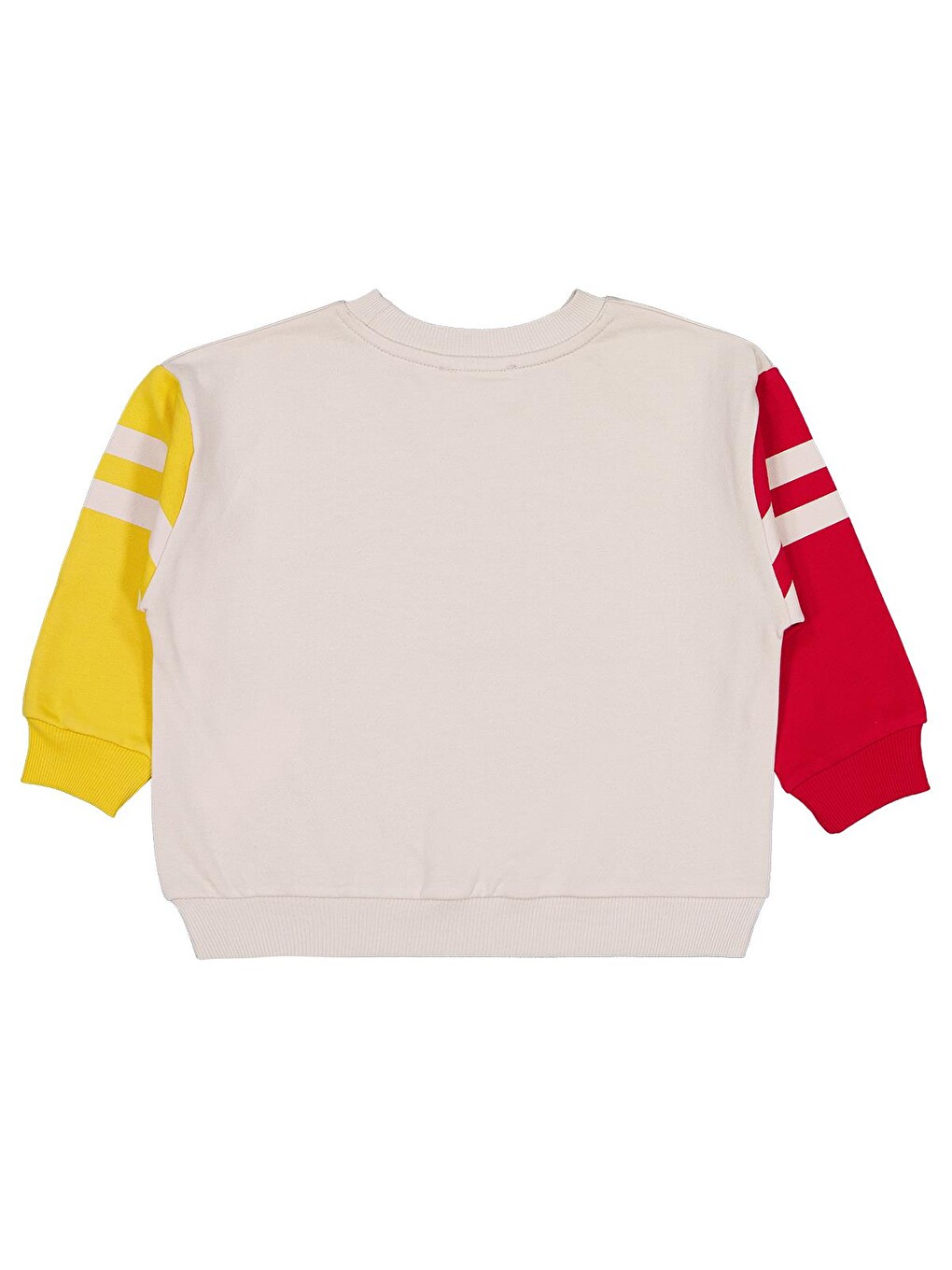 Boys Renkli Kol 2-5 Yaş Sweatshirt - Bej-1