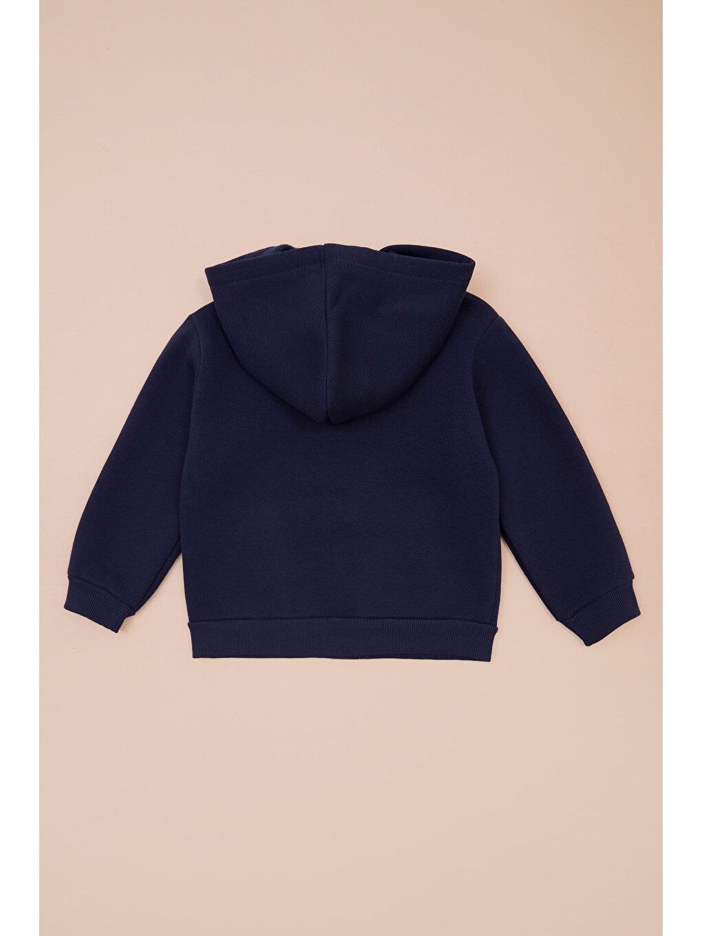Lacivert Kapüşonlu Fermuarlı Unisex Çocuk Sweatshirt-2