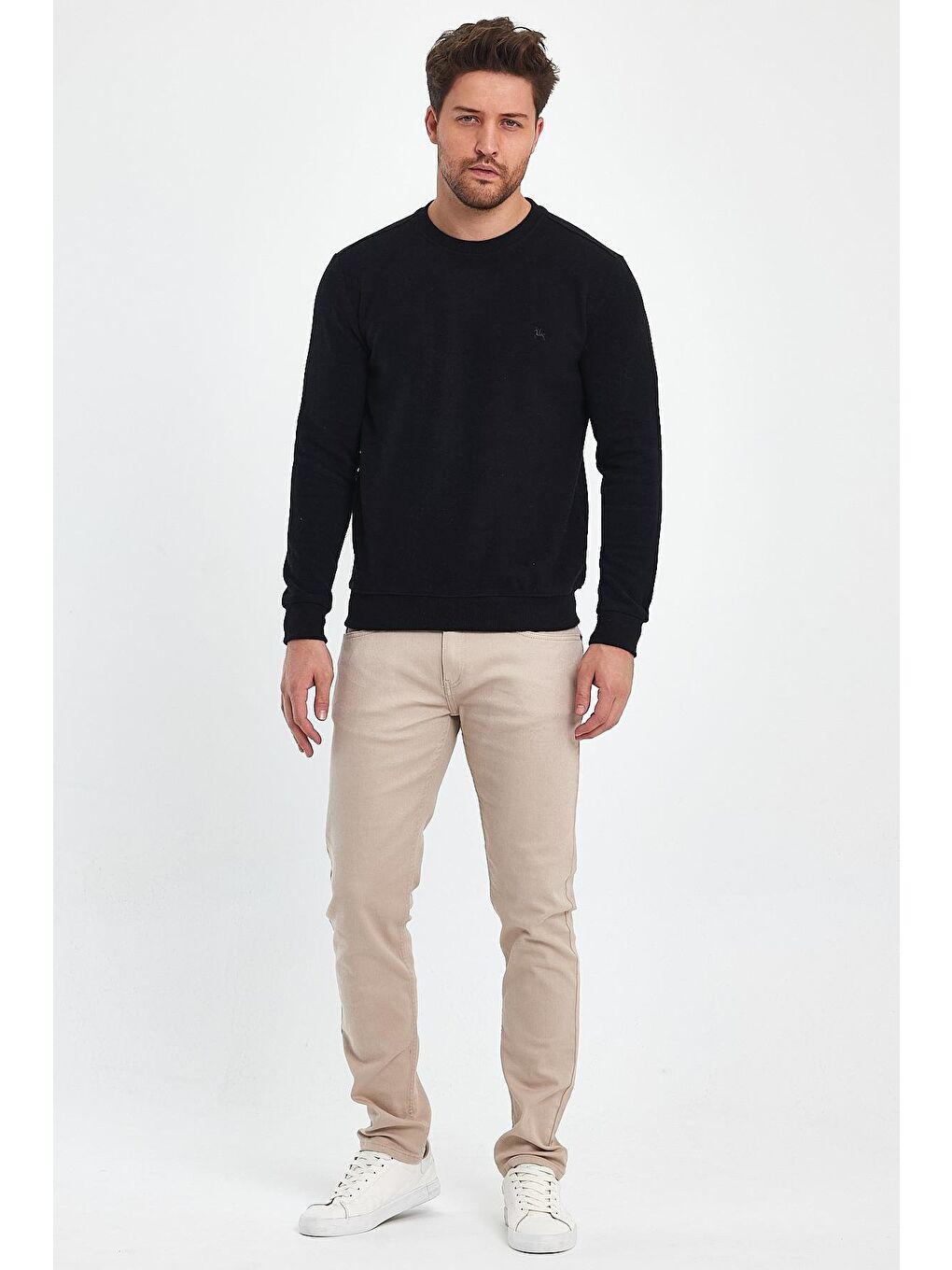 - Erkek Siyah Bisiklet Yaka Kazak