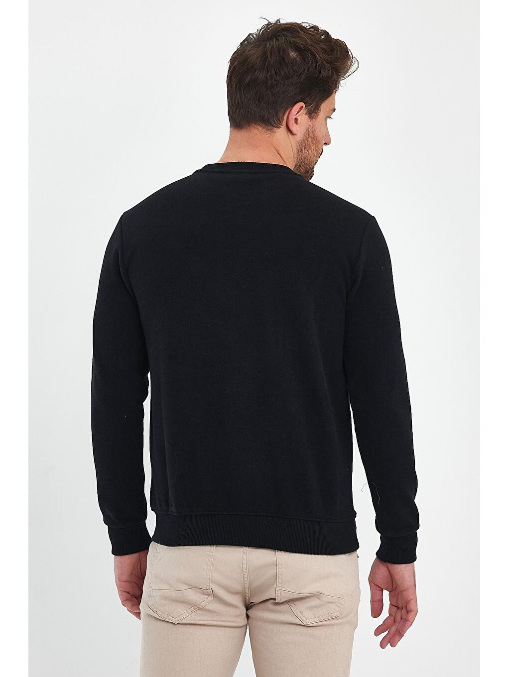 - Erkek Siyah Bisiklet Yaka Kazak-4