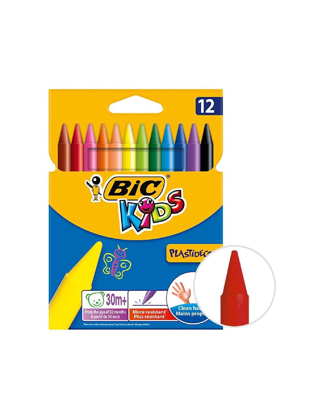 Bic Karışık Asorti Kids 12'li Keçeli Boya Kalemi+12'li Plastidecor Silinebilir Mum Pastel Boya - 2