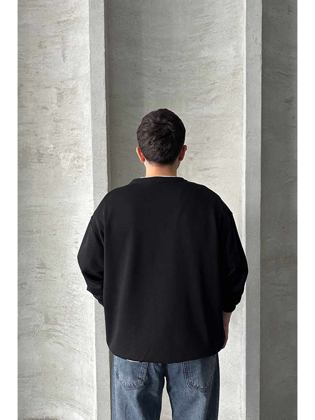 Karışık Erkek Seattle Baskılı Oversize Sweatshirt-3