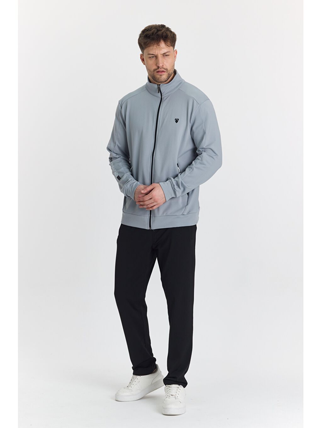 Şardonlu Dalgıç Erkek Eşofman Takımı Gri 5726-G-2