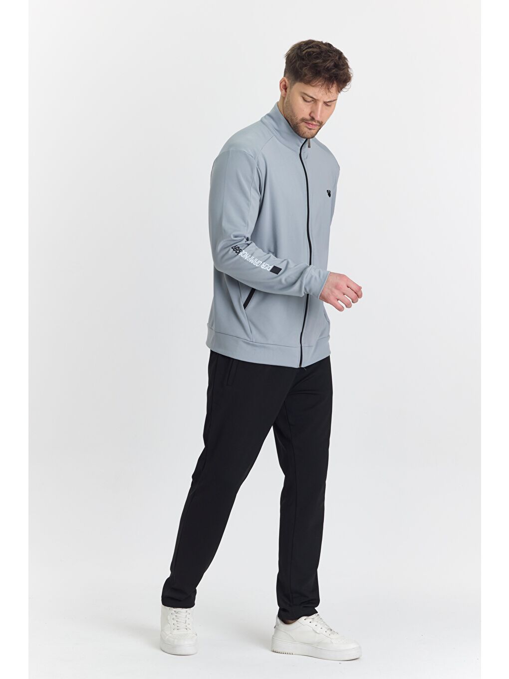 Şardonlu Dalgıç Erkek Eşofman Takımı Gri 5726-G-4