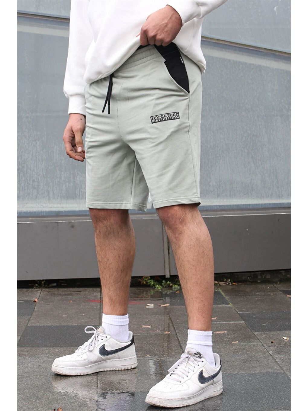 Turkuaz Baskılı Erkek Şort 5487