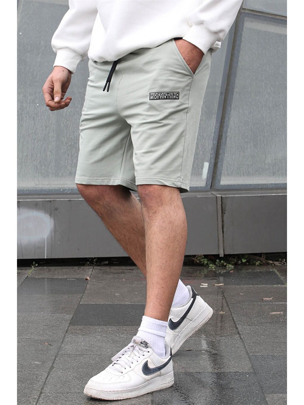 Turkuaz Baskılı Erkek Şort 5487-1