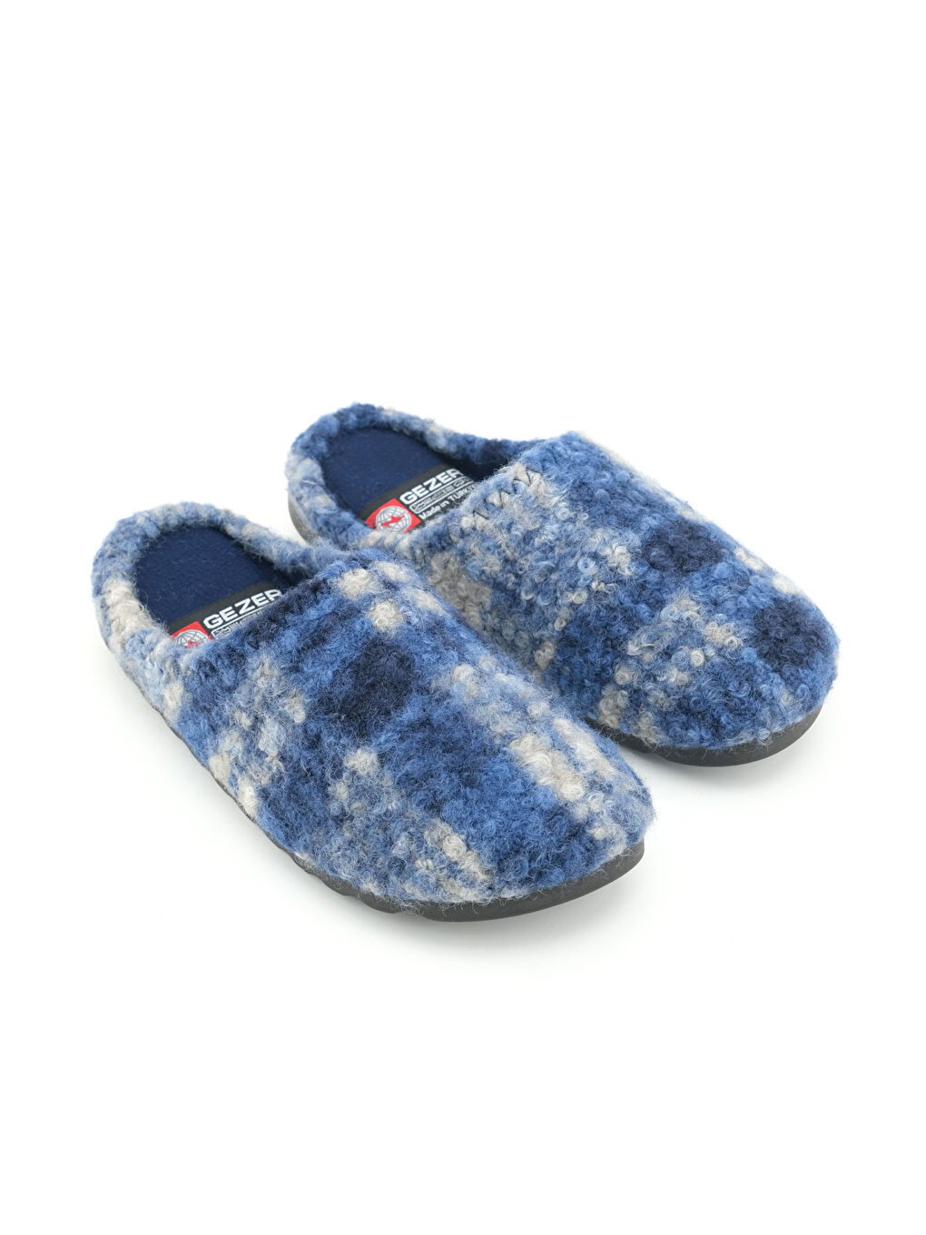 Lacivert Erkek Kışlık Rahat Taban Ev Bahçe Gondol Terlik-2