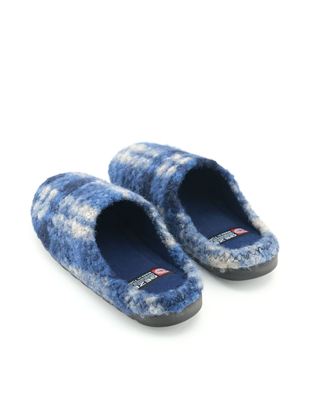 Lacivert Erkek Kışlık Rahat Taban Ev Bahçe Gondol Terlik-3