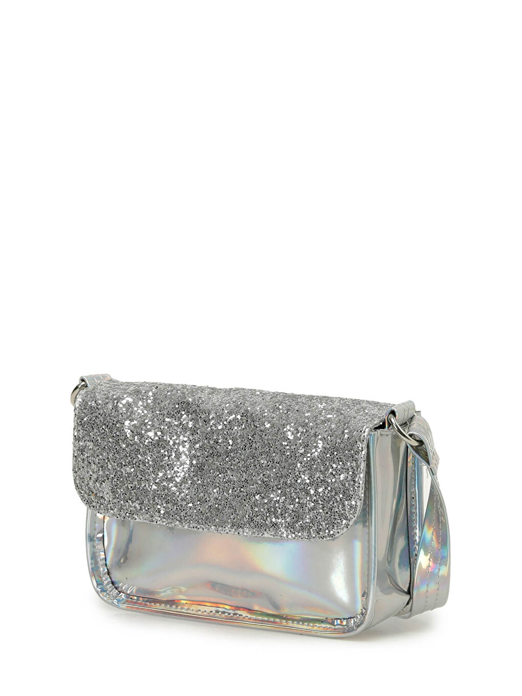 Gri SM DTY CPRZ 4PR Gümüş Kız Çocuk Çapraz Çanta-1