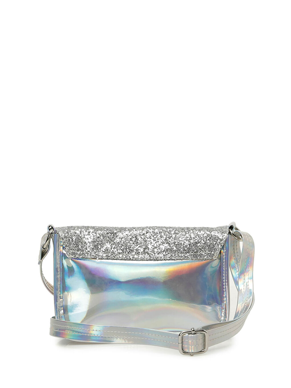 Gri SM DTY CPRZ 4PR Gümüş Kız Çocuk Çapraz Çanta-2