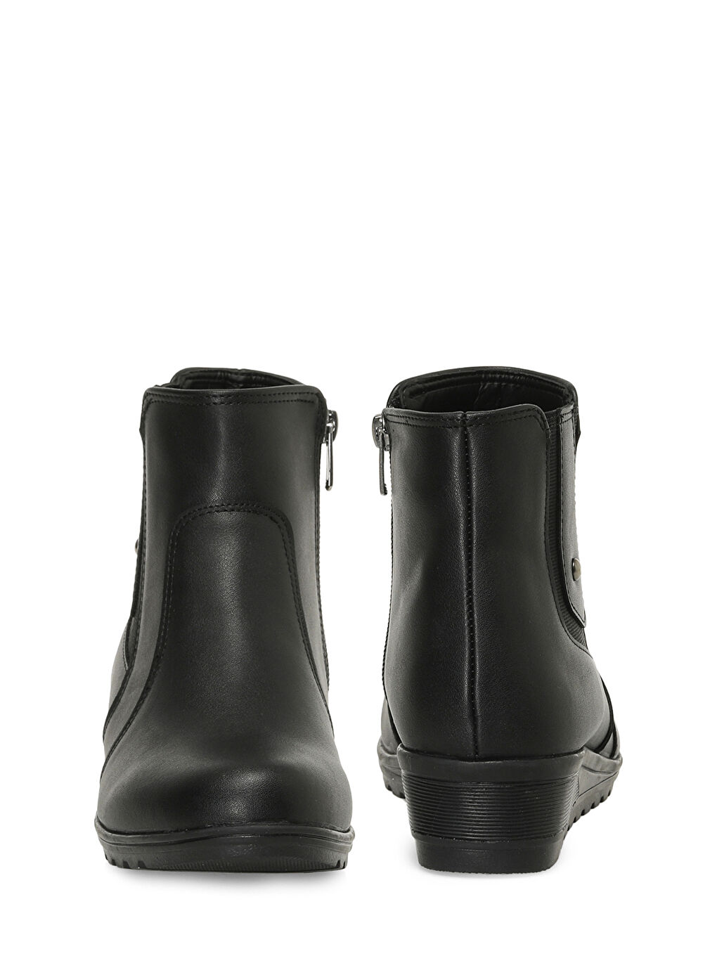 162297.Z4PR Siyah Kadın Dolgu Topuk Bot-4