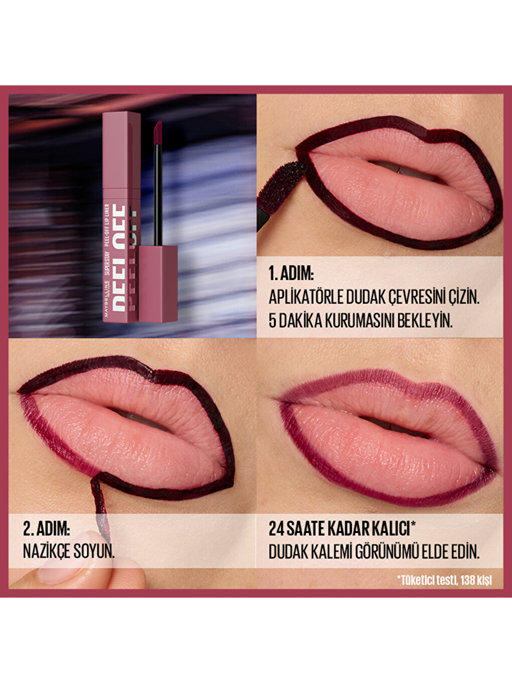 Super Stay Peel Off Soyulabilen Dudak Tinti - 24 Saate Kadar Kalıcı Dudak Renkle-2
