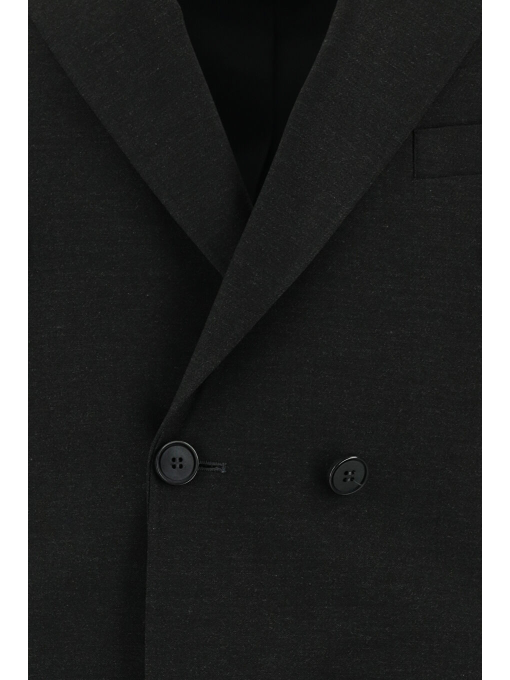 Gri Slim Fit Dar Kesim Yünlü Kruvaze Takım Elbise-3