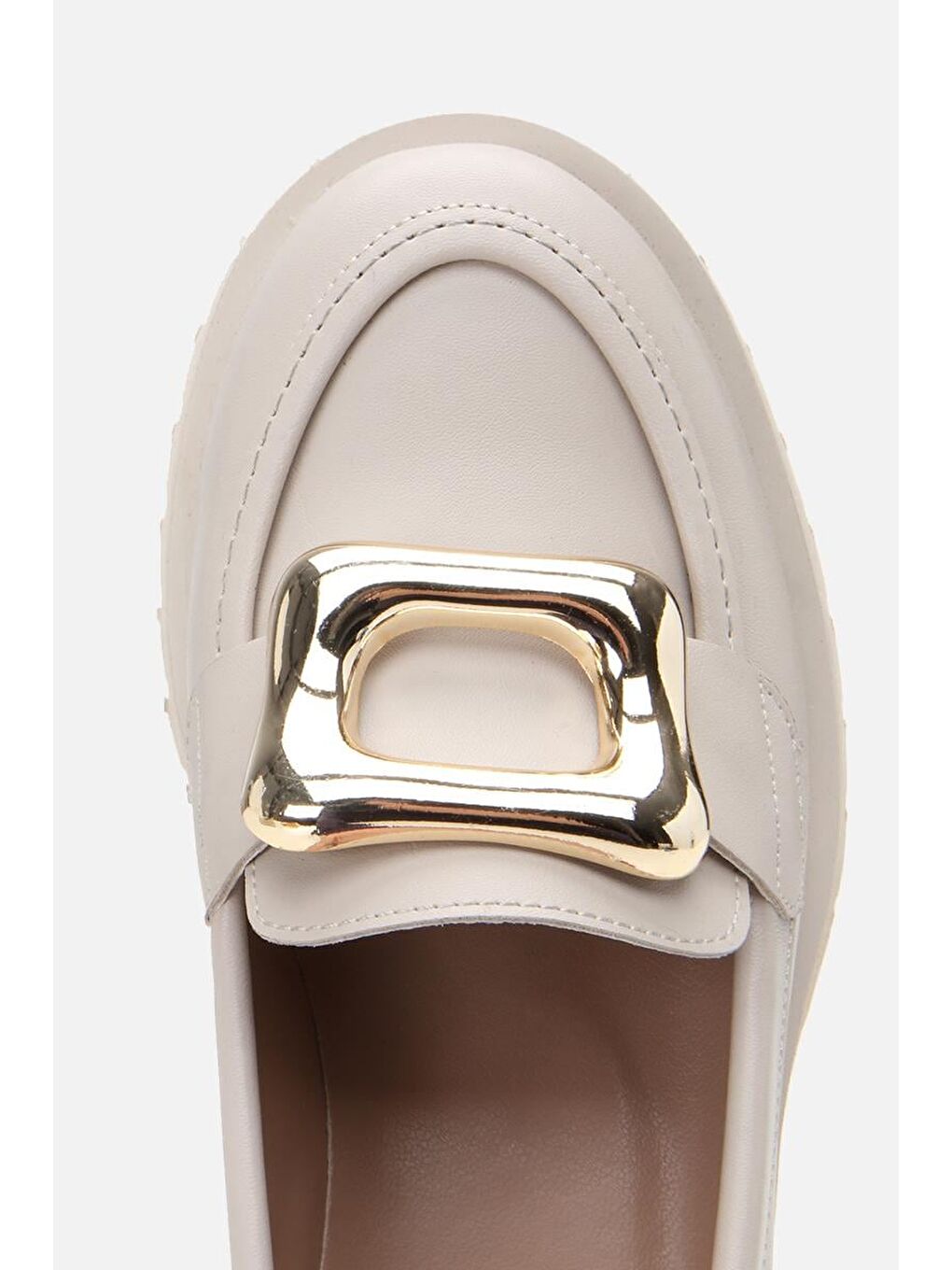 Kadın Bej Tokalı Günlük Loafer-3