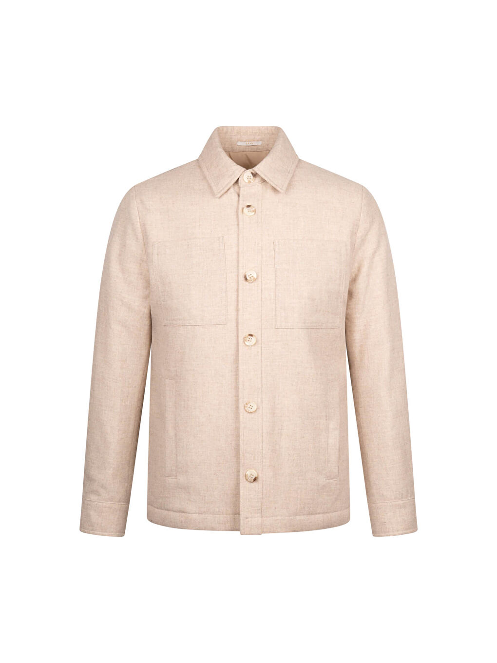 Bej Regular Fit Bebe Yaka Yünlü Mont