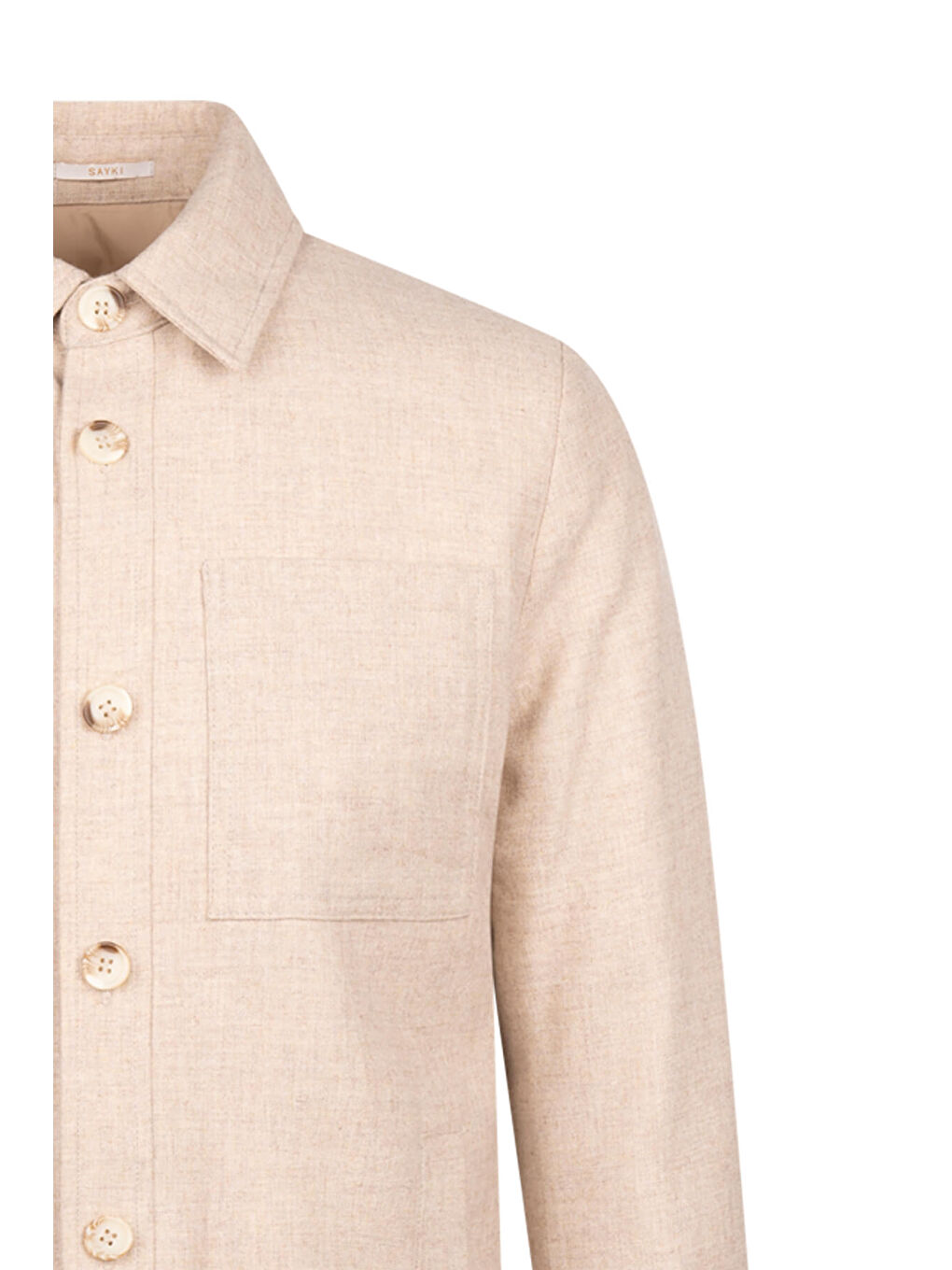 Bej Regular Fit Bebe Yaka Yünlü Mont-2