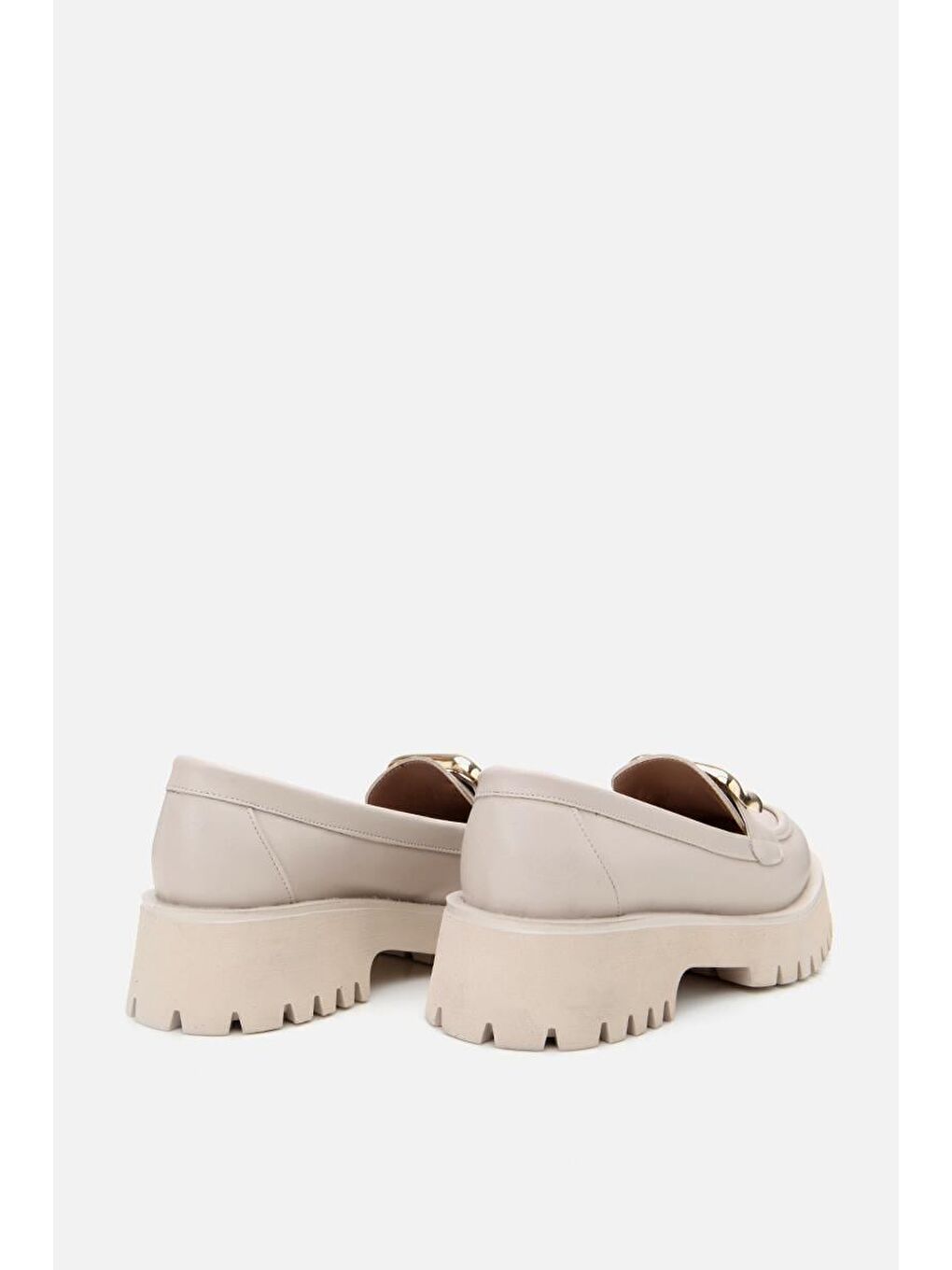 Kadın Bej Tokalı Günlük Loafer-5