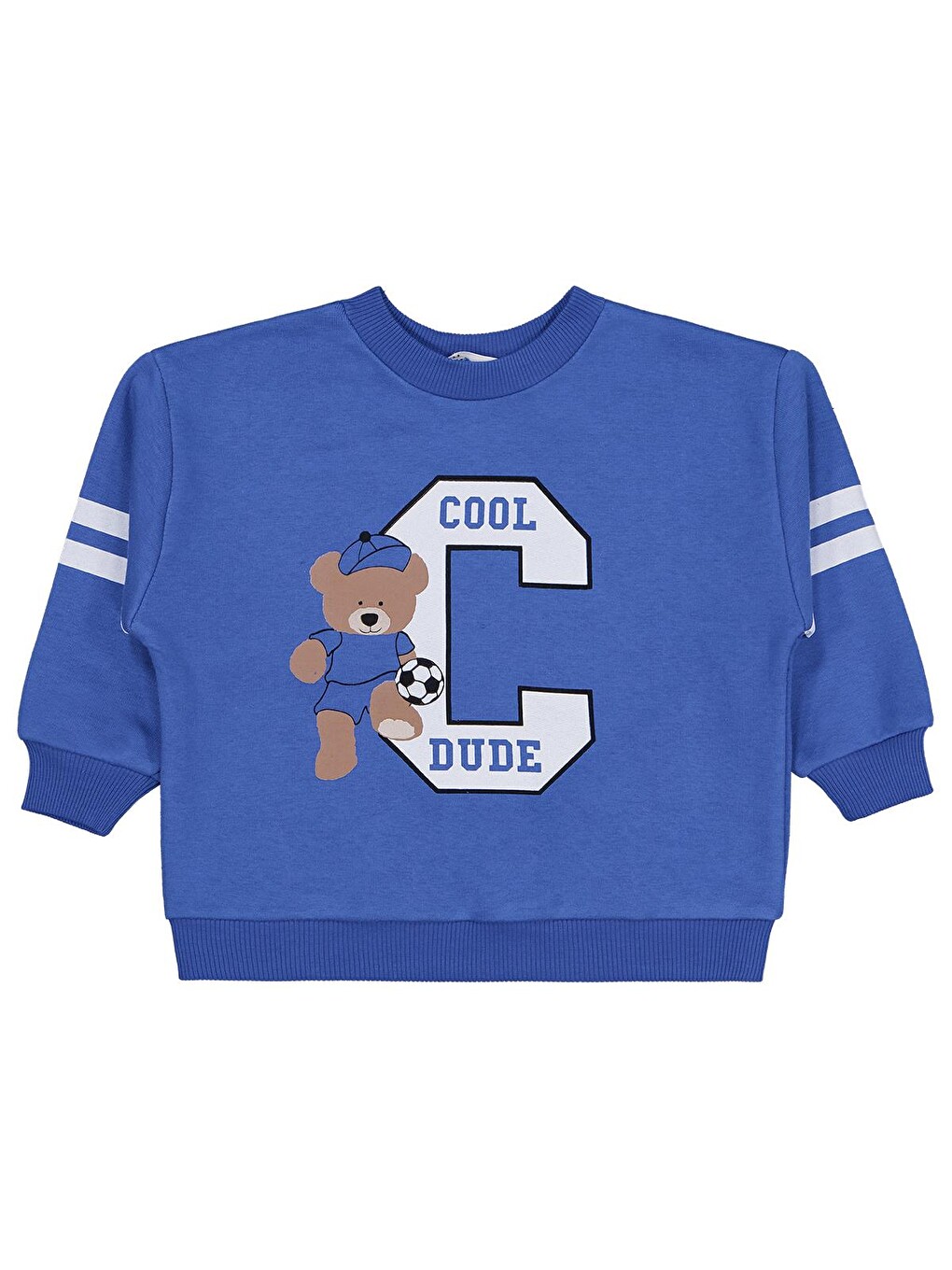 Boys Cool Dude Baskı/Nakışlı 2-5 Yaş Sweatshirt - Mavi