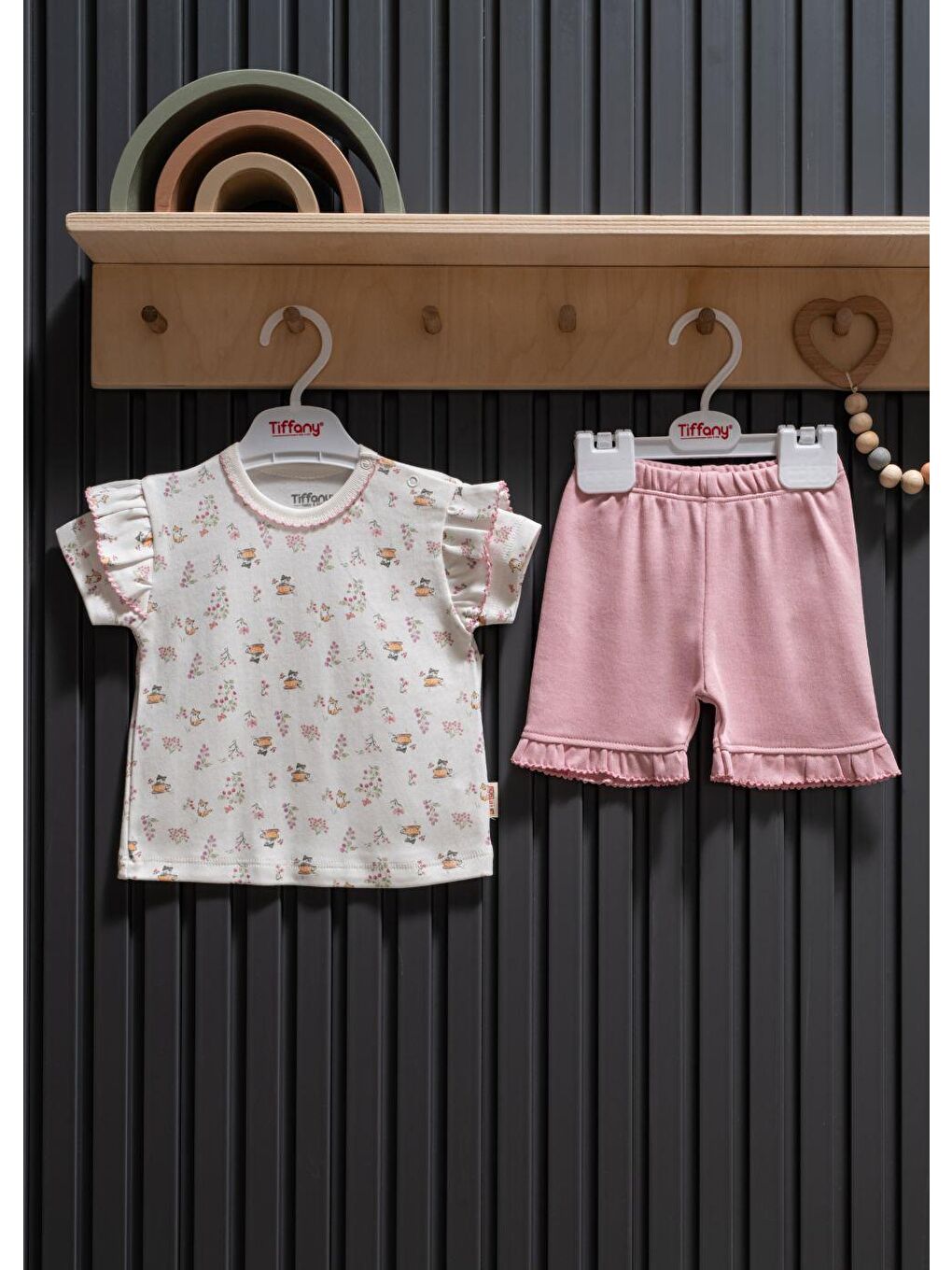 Ekru Cute Cats Theme Şortlu Takım