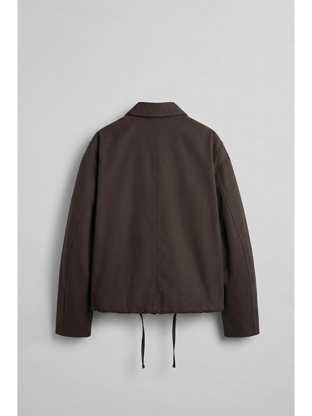 Erkek Kore Oversize Casual Bomber Ceket Kahverengi-1