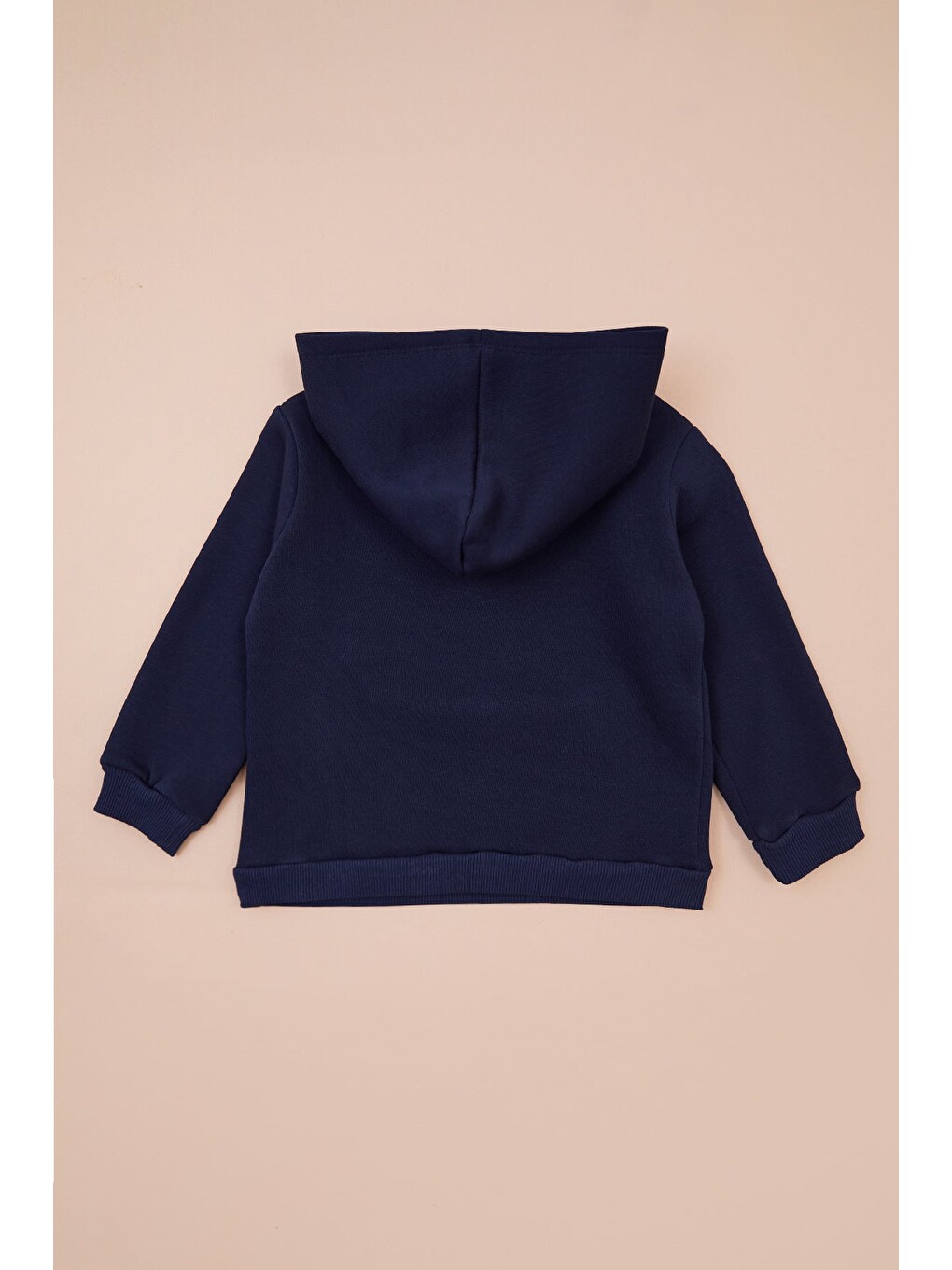 Lacivert 3 İplik Kanguru Cepli Kapüşonlu Unisex Çocuk Sweatshirt-2