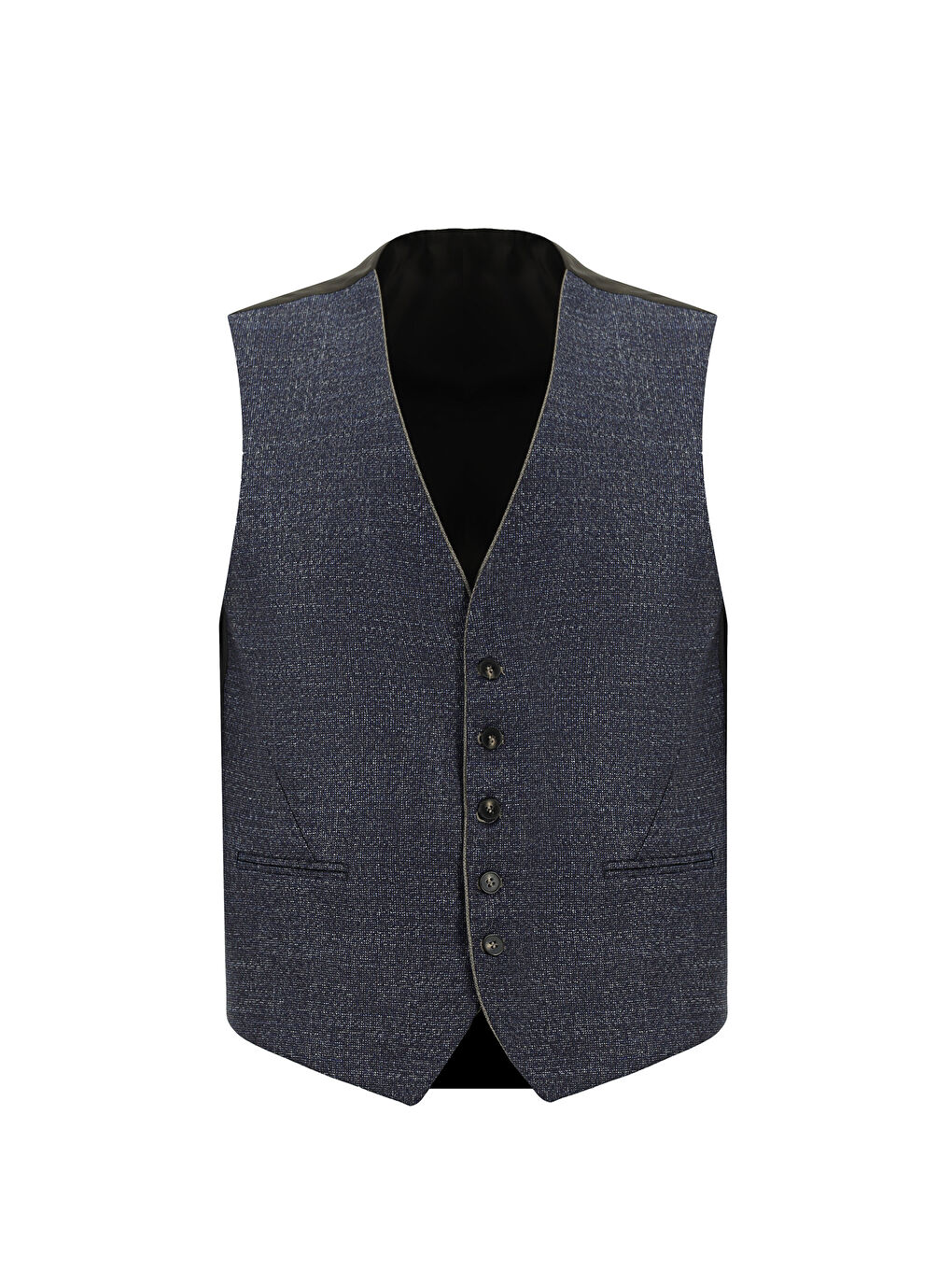 Kahverengi Slim Fit Dar Kesim Kombinli Yelekli Takım Elbise-6