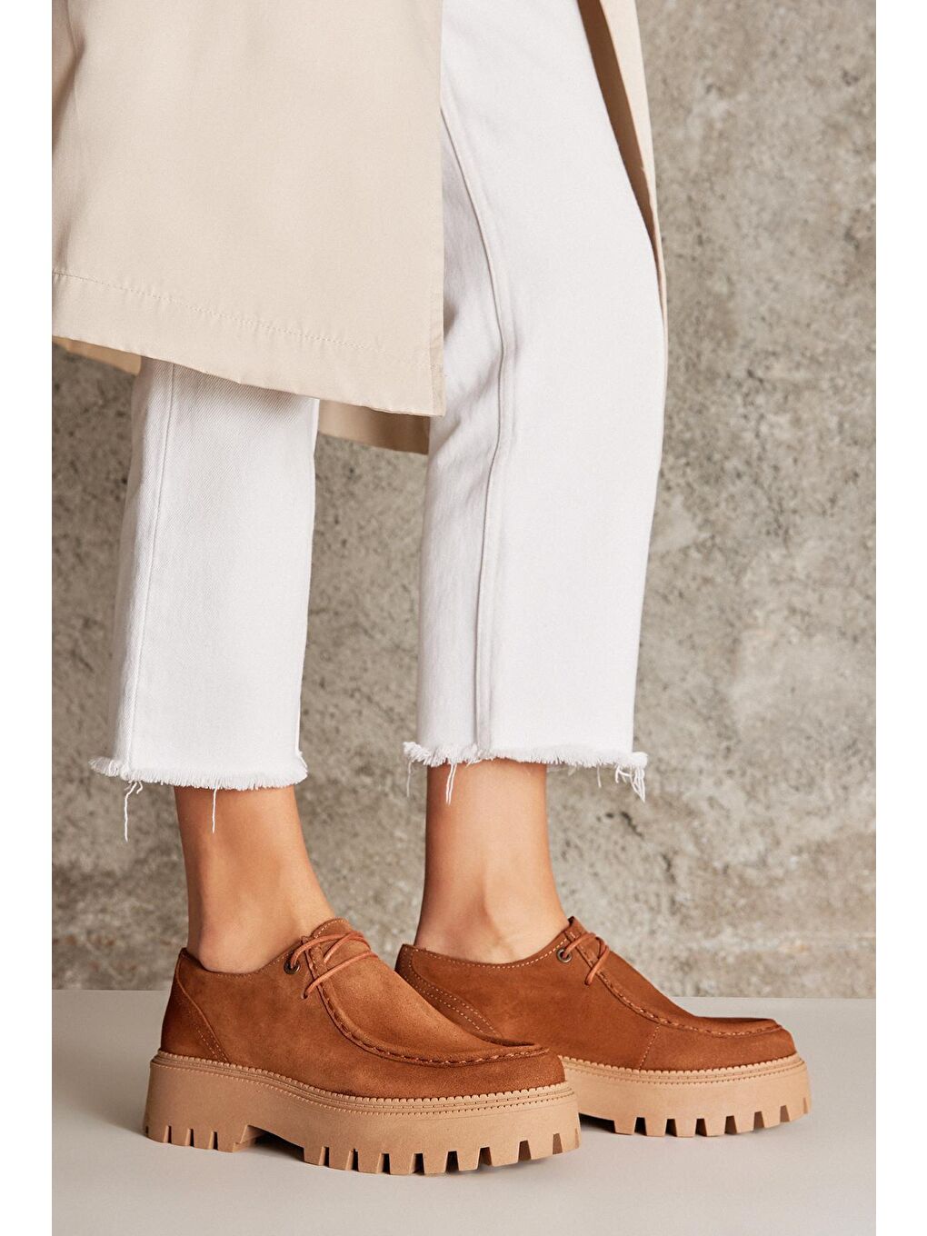 Kahverengi Kadın Hakiki Deri Ayakkabı 1231000 5141 Kestane