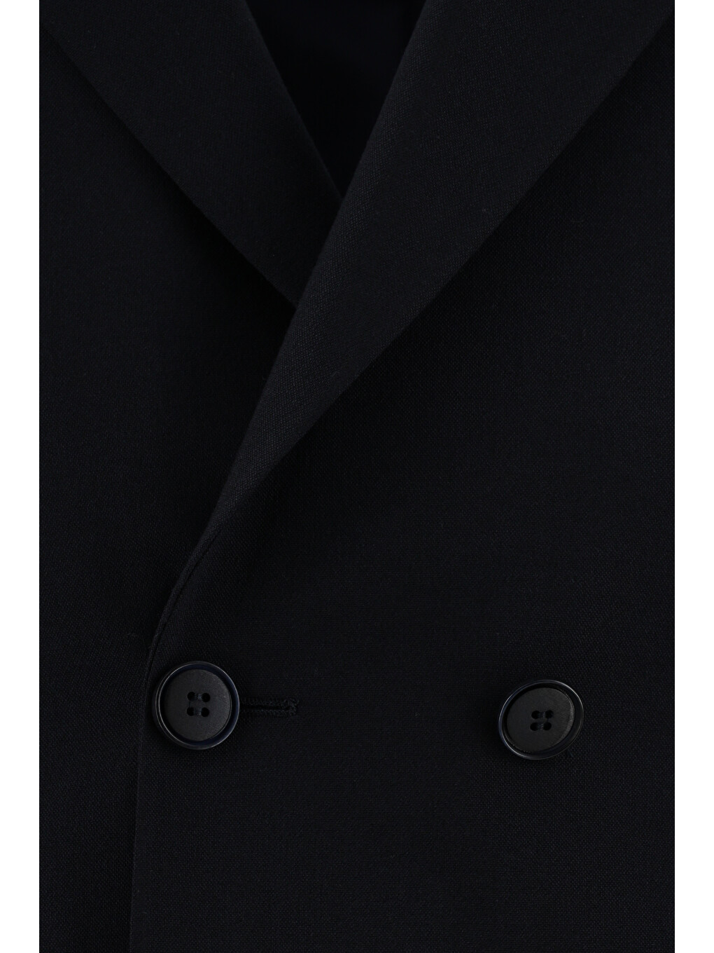 Lacivert Slim Fit Dar Kesim Yünlü Kruvaze Takım Elbise-3