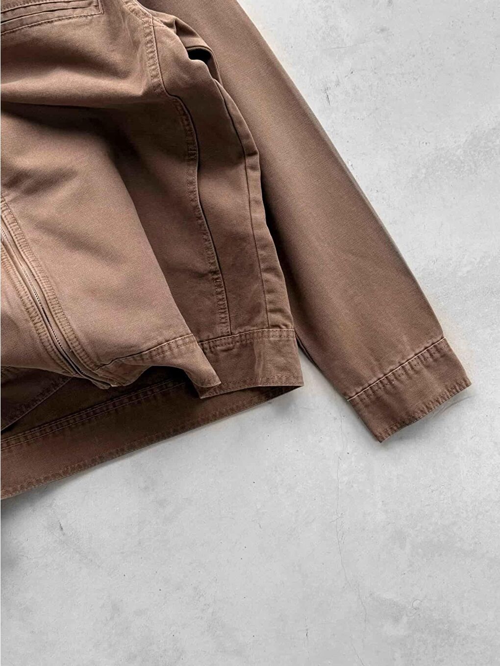 Kahverengi Erkek Kontrast Yakalı Regular Fit Denim Ceket Açık Kahve-6