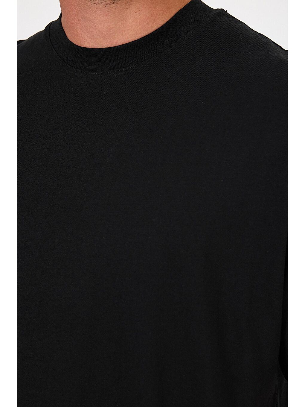 Siyah Bisiklet Yaka Aslan Baskılı Erkek Tişört 7025-2